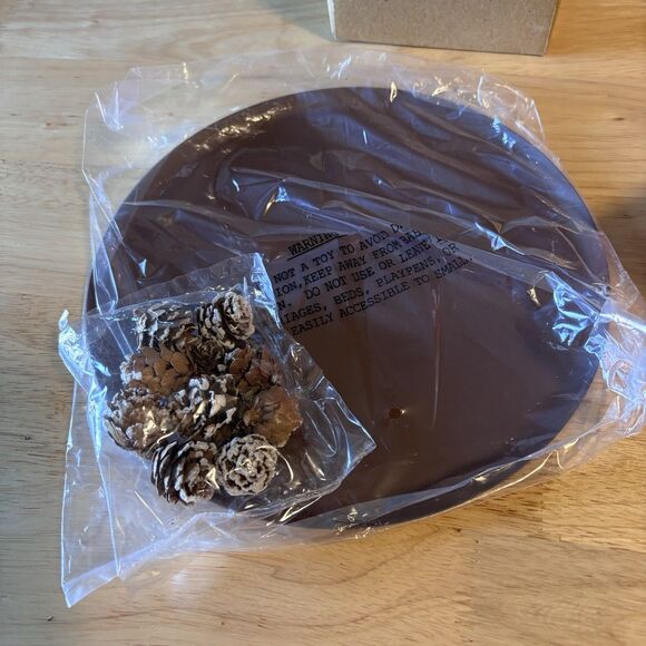 CHRISTMAS Candle Gift Set / Rustic Cabin Luminaries With Pine Forest Candles New - Picture 9 of 9